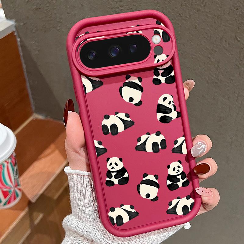 

Матовий м’який чохол із візерунком чудової панди для Google Pixel 9 Pro XL 8 Pro 8A Протиударний захист об’єктива ТПУ накладка-бампер Google Pixel 8 Pro теплим білим кольором