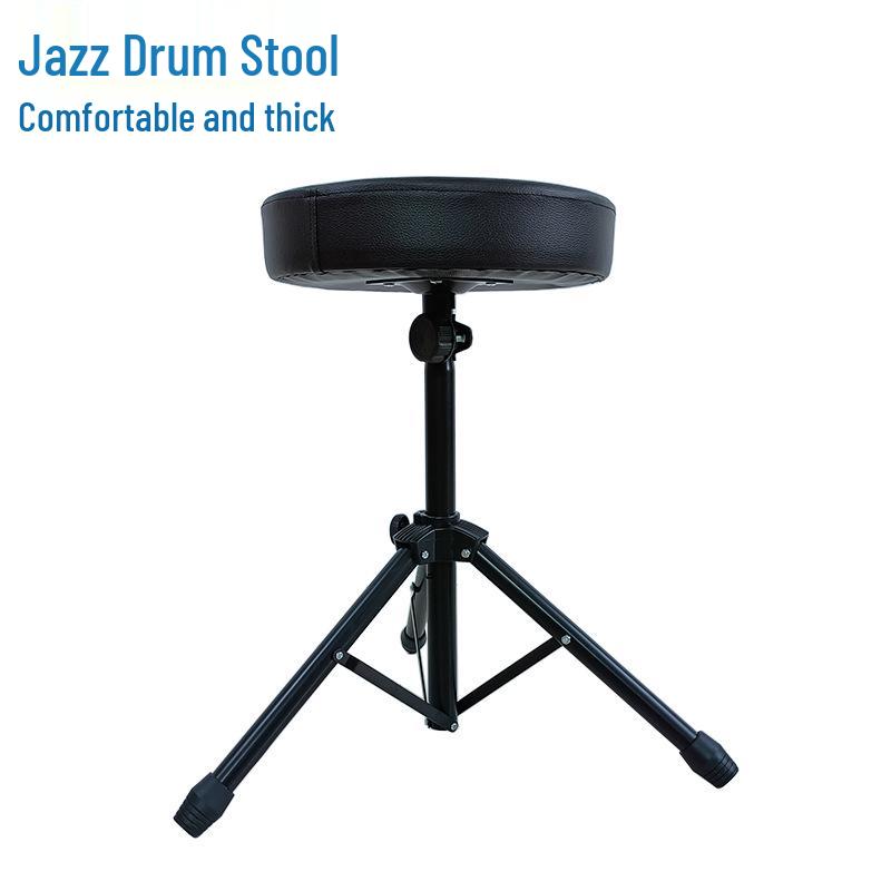 Rotatable Jazz Drum Throne with Metal Stand - Comfortable, Thickened Piano Bench Drum Stool