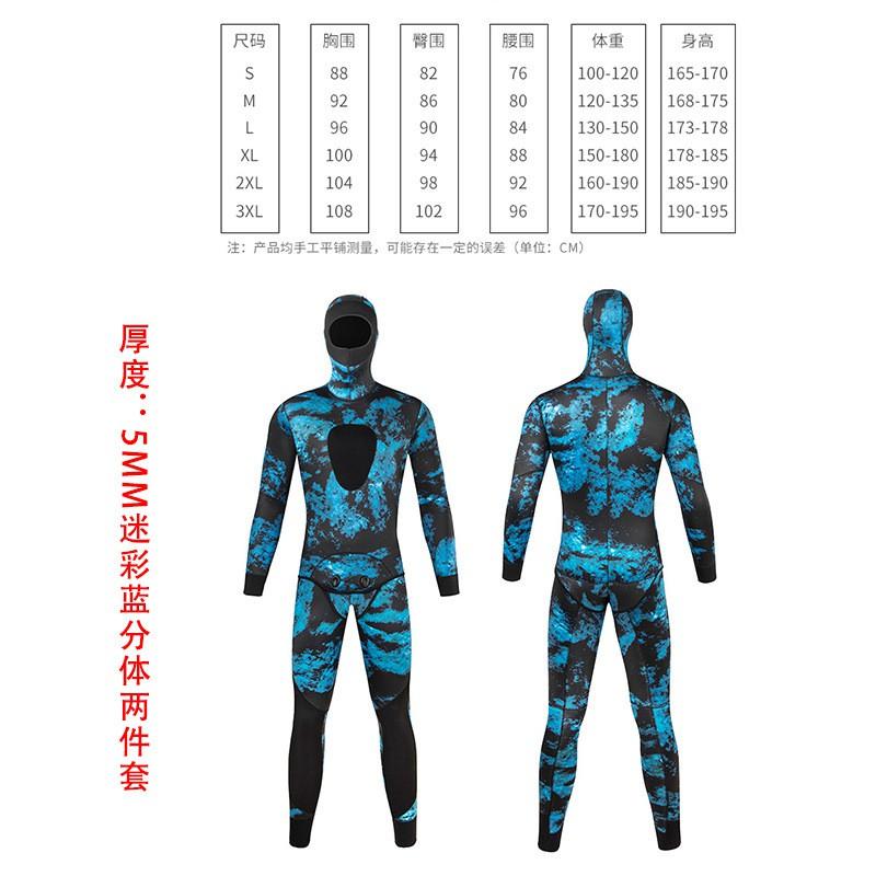 Mens Camouflage Neoprene Wetsuit 1.5mm