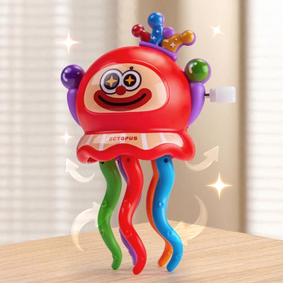 Kids Wind-up Dancing Octopus Toy Educational Clockwork Spring Octopus Toy Toddlers Boys Girls Interactive Crawling Cartoon Octopus Toy
