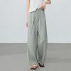 Pantalon décontracté pour femme à taille haute et jambes larges