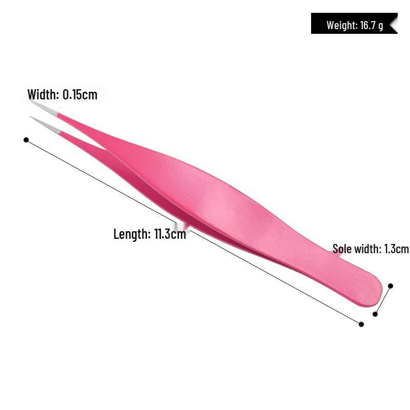 Multicolored Stainless Steel Pointed Eyebrow Tweezers - Beauty Tools for Precision Makeup and Trimming