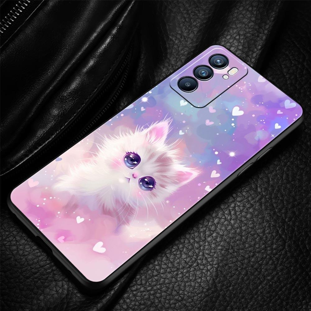 Colorful Cat Design Phone Case For Oppo Reno 13 12 11 10 7 F Find X5 X6 A98 A80 A79 A78 A57 A54 A31 A17 Pro 5G Soft TPU Cover