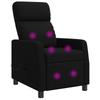 Massage Recliner Chair Black Fabric