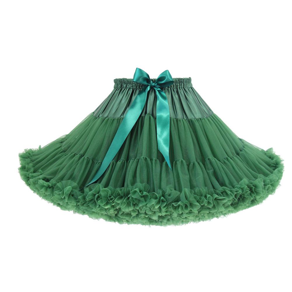 Weißer Erwachsenen Mesh Puffrock - Super Puffiger Halbkörper-Kostüm-Petticoat