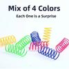 12pcs/set Colorful Cat Spring Toy Scratch Resistant Plastic Coil Spring Toy Bite Resistant Kitten Spiral Springs