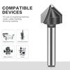 90 Degree V Trench Routers Bit Tungstens Carbides Woodworking Tool For Precise Edging And Grooving
