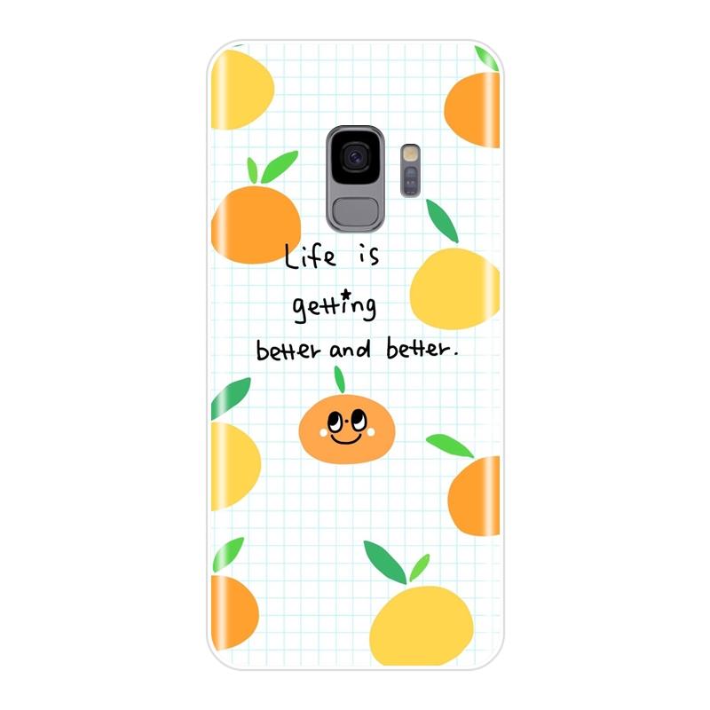 Etui na telefon Cytryna Pomarańcza Silikonowe Dla Samsung Galaxy Note 4 5 8 9 Miękkie Tylne Pokrowce Dla Samsung Galaxy S5 S6 S7 Edge S8 S9 Plus