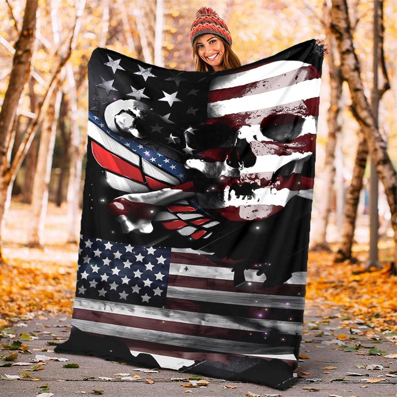 1pc Artistic American Flag blanket, al season lightweigh Poster blanket home office outdoor nap multifunc Poster blanketional blanket