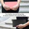 Small Compact Pu Bill Bag PU Leather Money Pouch Wallet Cash Deposit Bag  Utility Pouch