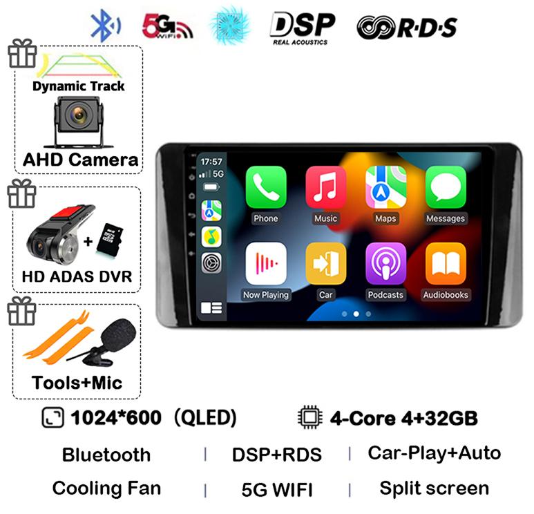 Android 14 Carplay Auto Car Radio For Volkswagen Polo Mk6 VI 2020 2021 2022 Video Multimedia Player Navigation GPS Stereo Audio