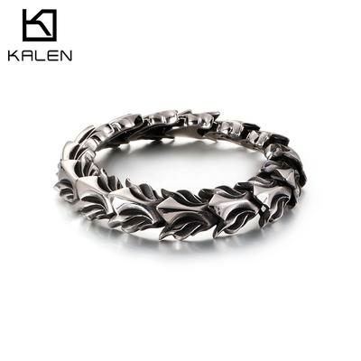 Aufgelistetes Zubehör, Personalisierte Edelstahl-Kielkette, Herren-Titanstahl-Gezeitenarmband