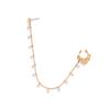 European & American Punk-Style Imitation Pearl Butterfly Tassel Earrings & Nose Clip for Women