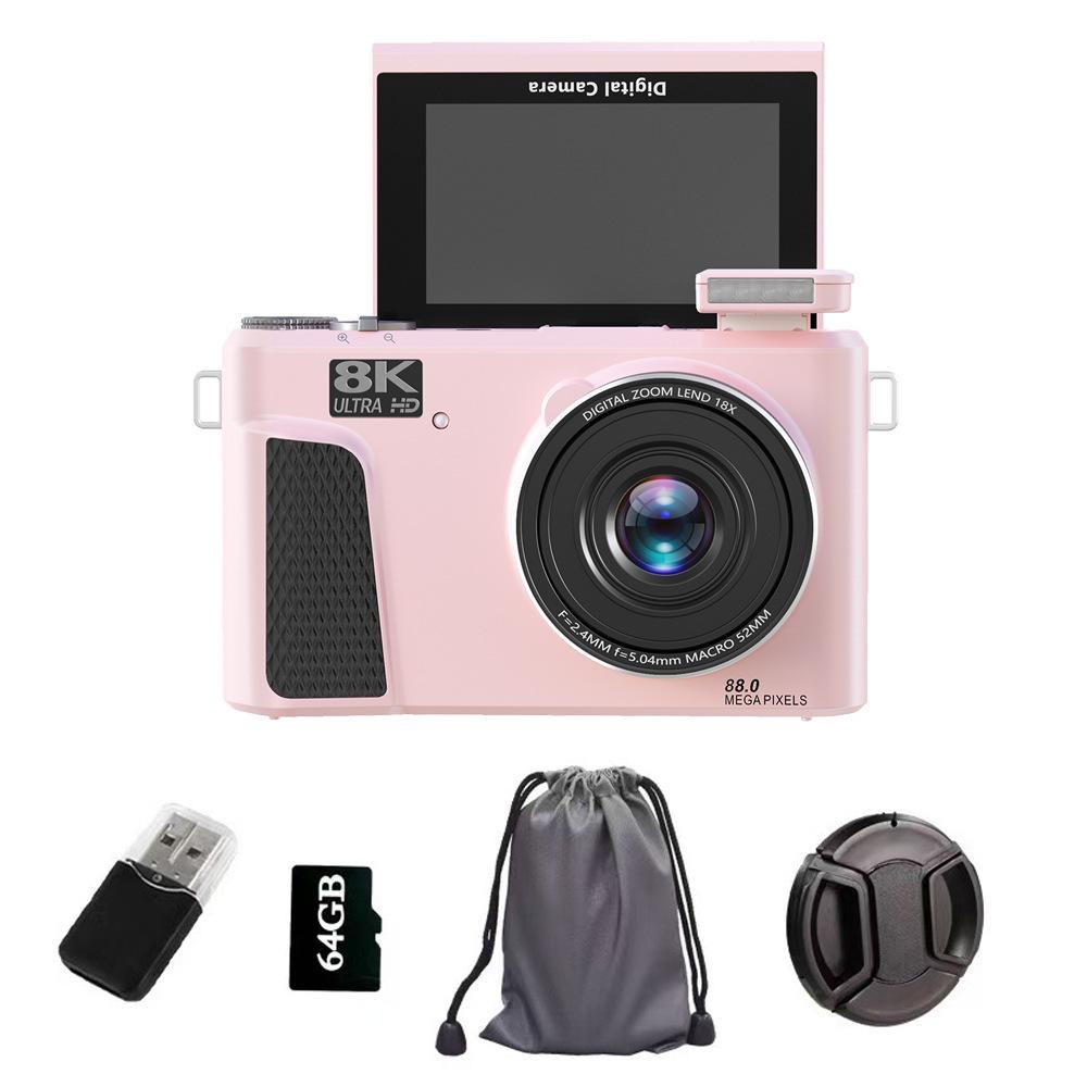 WD300 8K Mirrorless Digital Camera with High Pixels, Flip Screen & WiFi for Mobile Uploads - Perfect for Students and Party Scenes