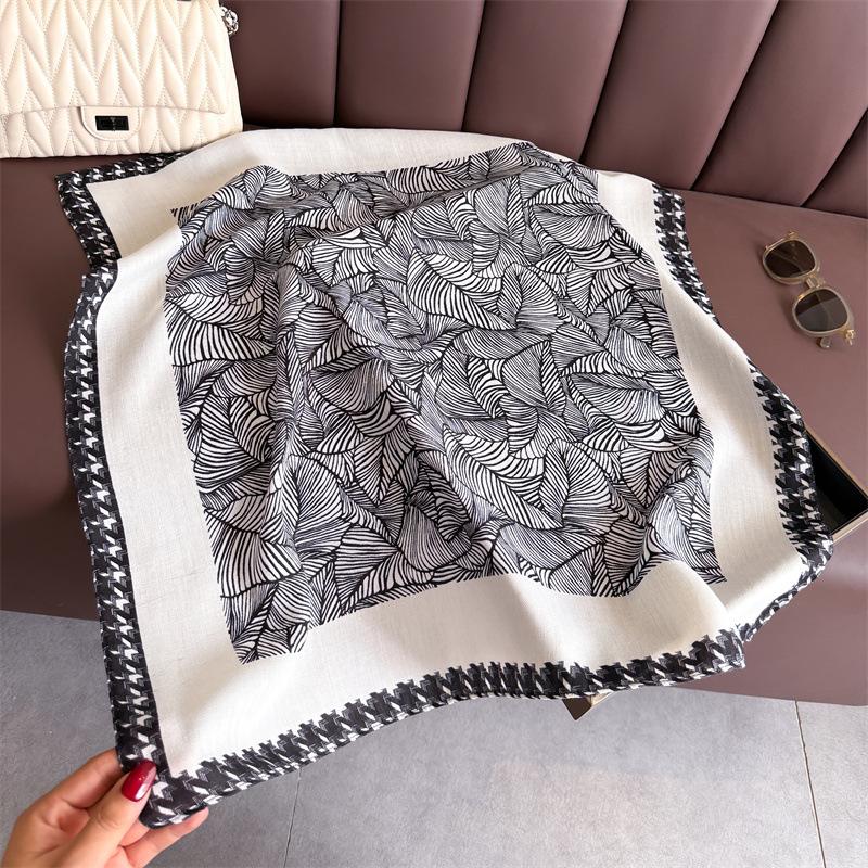 New Cashew Print Female Neck Scarf Cotton Linen Feeling Women Hair Scarves Foulard Head Band Shawls Wraps Neckerchief Bandana