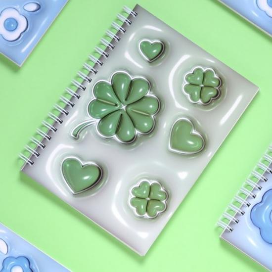 [Fabricat în Coreea] Caiete 3D moi cu 4 tipuri de indexare, set de 4