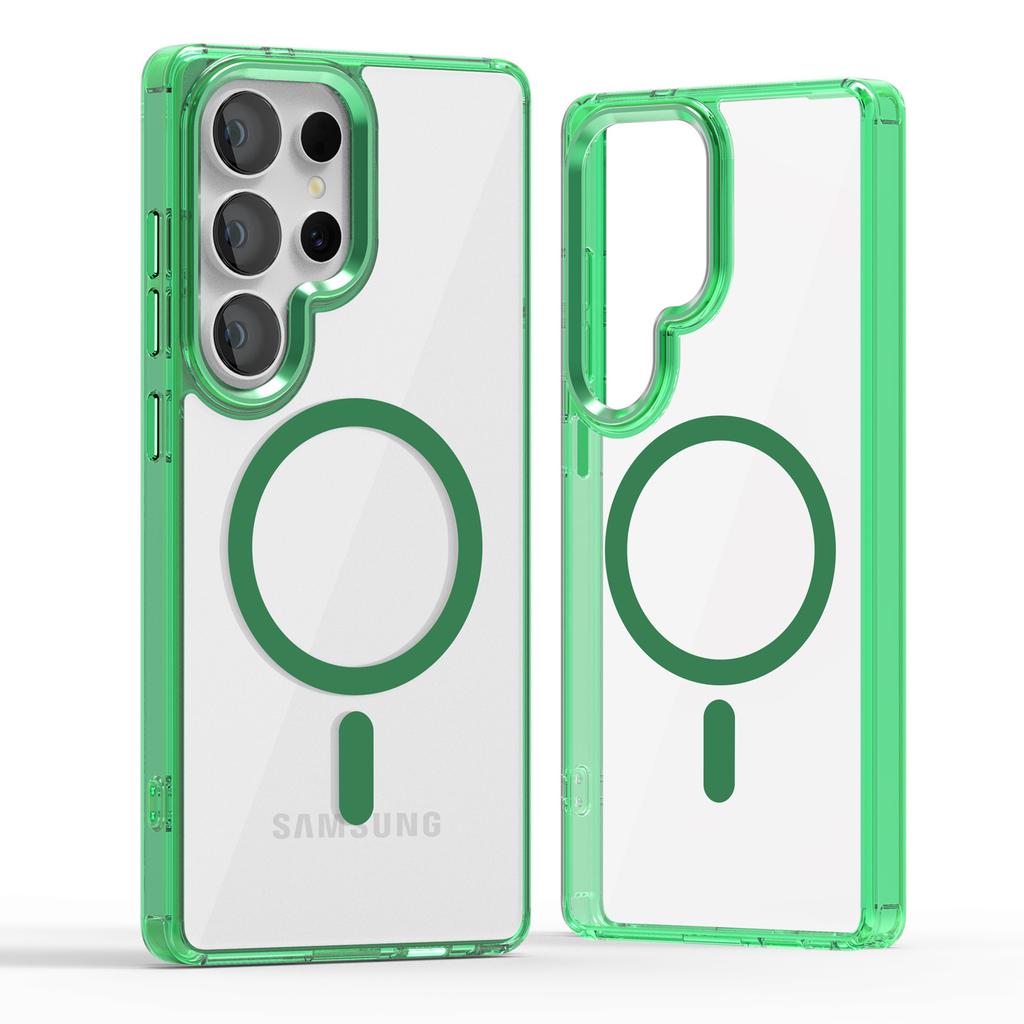 Ice Color Magnetic Attraction Is Suitable for Samsung S25ULTRA Phone Cases. S24 Is Highly Transparent and Does Not Turn Yellow. A56 Is Shockproof