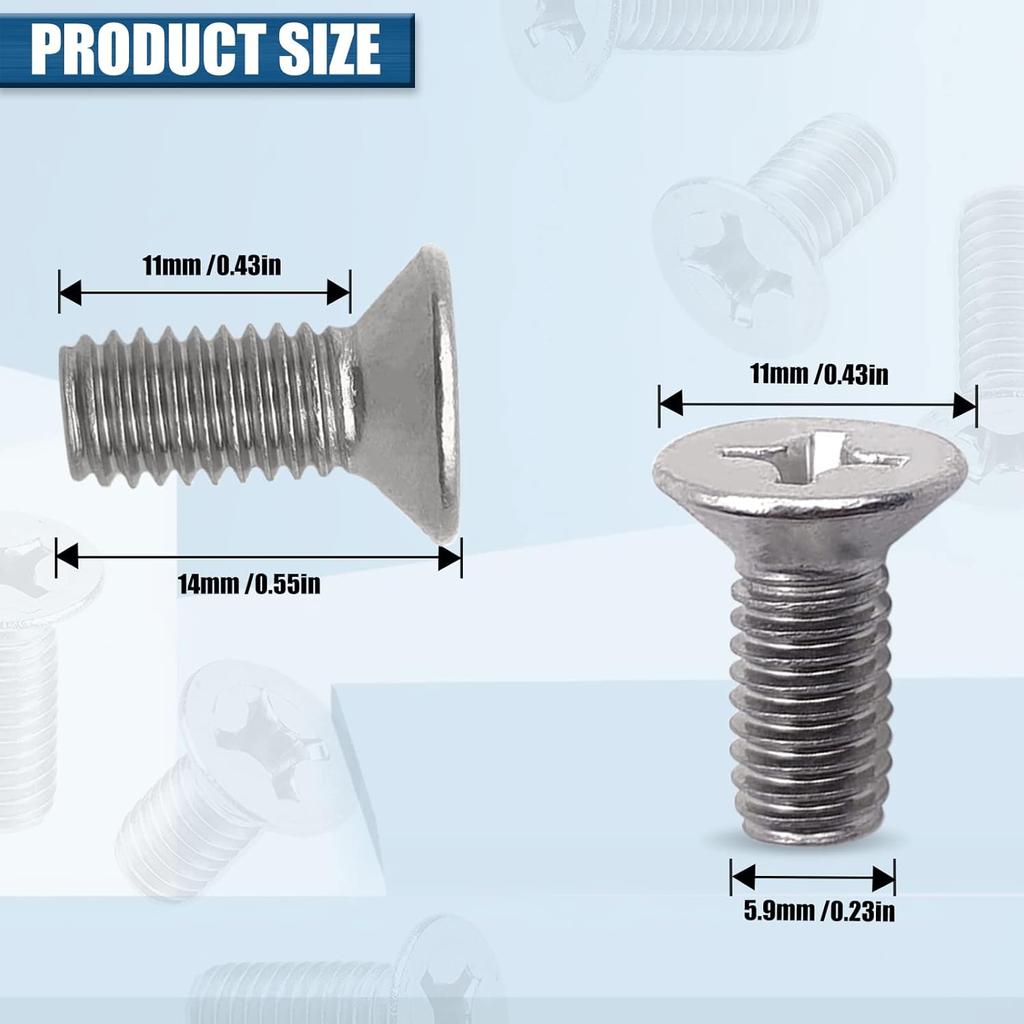 8Pack Stainless Steel Brake Disc Rotor Screws, Stainless Steel Retaining Screws for Front and Rear by Mission Automotive, Compatible with for Honda,