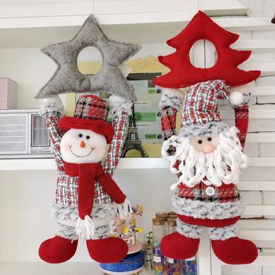 Decoração de porta de boneco de neve de Papai Noel, pingente, vitrine, hotel, estatueta de Natal, decoração, festival, artigos para casa