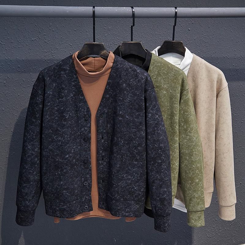 Men's Plus Size V-Neck Knit Cardigan - Autumn Business Casual Top
