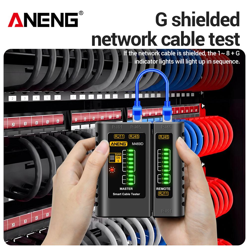 ANENG M469D Tester RJ45 RJ11 RJ12 Network Cable Networking Tool Network Repair CAT5 UTP LAN Cable Tester Cable lan tester
