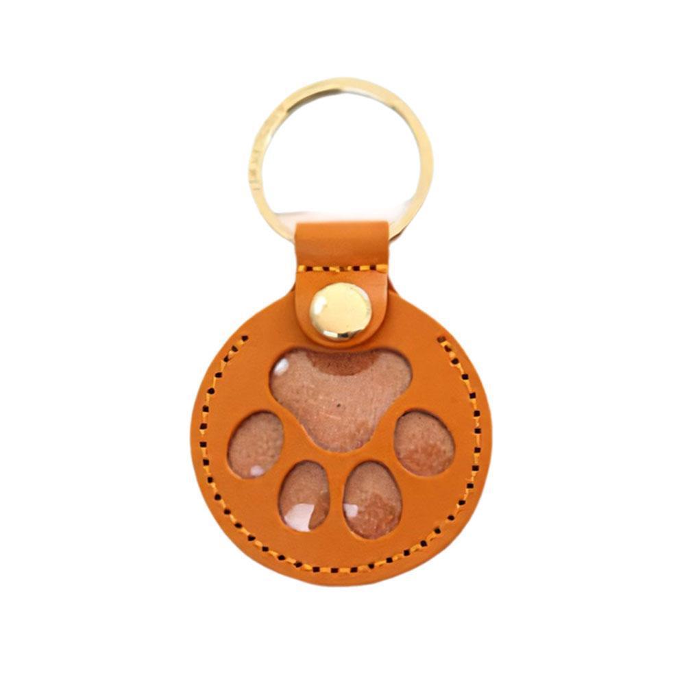 1Pcs Japanese Style Pet Hair Storage Leather Case Cat And Dog Commemorative Key Pendant DIY Name ID Card Creative