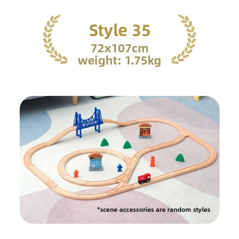 High-Quality Multiple High-Quality Wooden High-Quality Train High-Quality Track Collection Kit Play Sets High-Quality For High-Quality Children