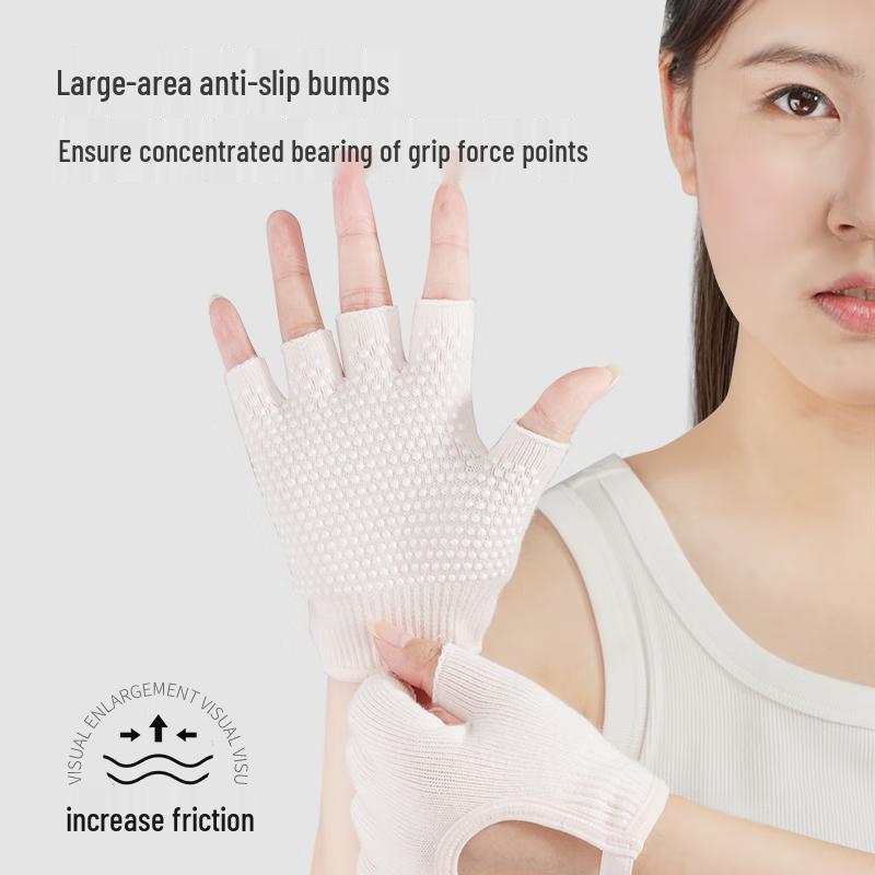 Ousen Damen Halbfinger Fitnesshandschuhe