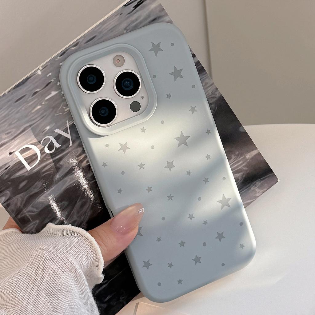 Simple Ins Gray Stars Iphone17pro Max Mobile Phone Case Apple 1514 Korean 13 Suitable for 12