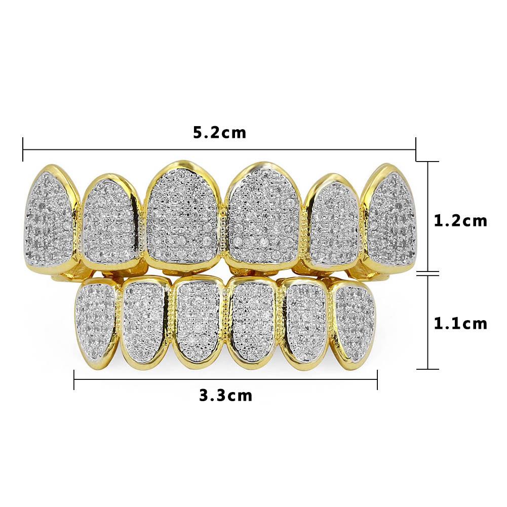 G-017-1 Hot Selling Micro Braces Fangs Gold Plated Vampire Teeth Grillz Factory Direct Sale for Anniversary