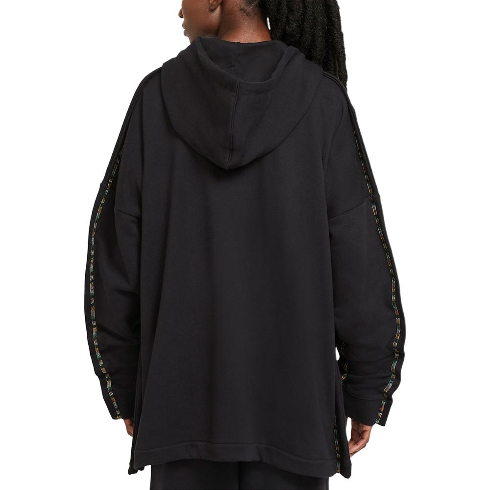 Nike Dámská ležérní bunda s kapucí na zip s dlouhým rukávem Černá CZ8360-010