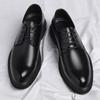 Leather shoes men's autumn dress British men's shoes low-top black with suit leather shoes 2025