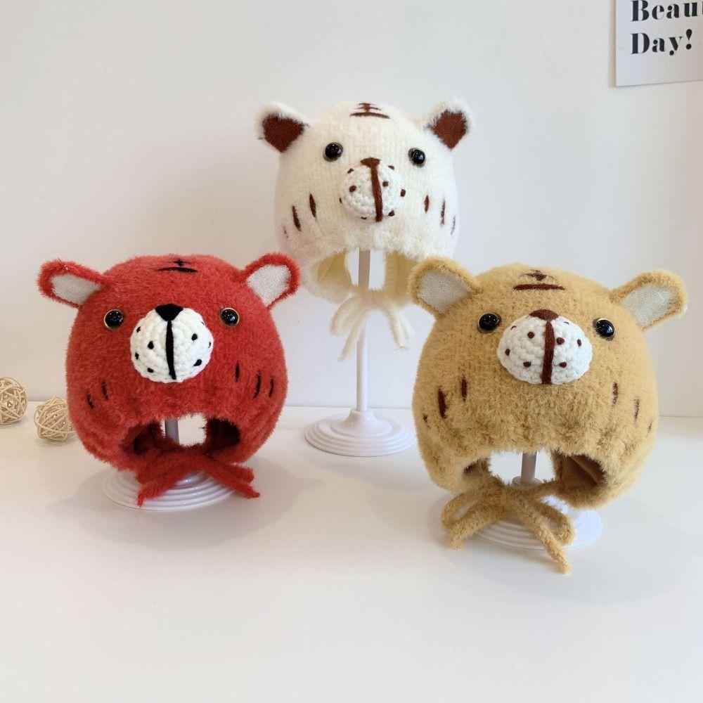 Cartoon Ears Warm Kids Beanie Cap Korea Style Soft Baby Bonnet Cap  For Girls Boys