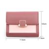 Fashion Women Wallet Luxury PU Leather Patchwork Short Purse Slim Trifold Card Holder Female Small Square Buckle Clutch Coin Bag