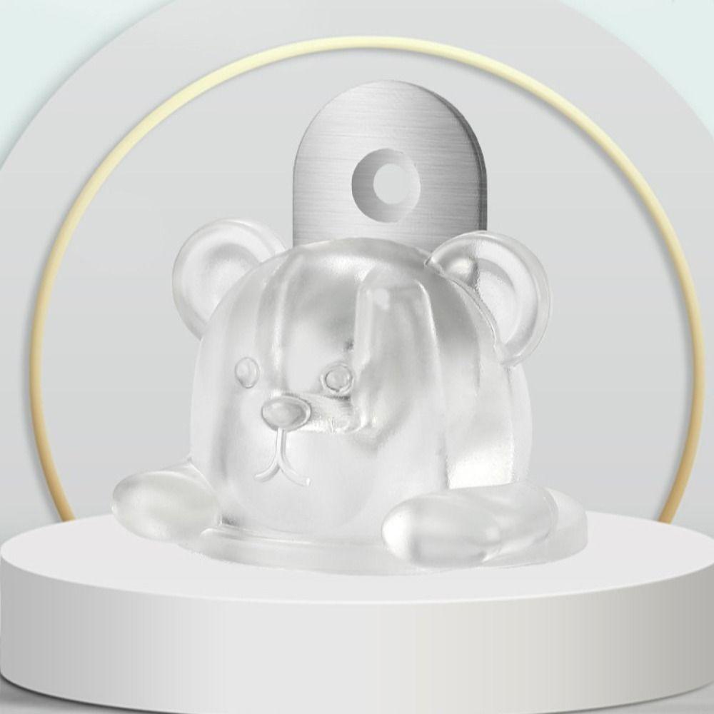 

Non Perforated Cute Bear Suction Strong Magnetic Door Block Silicone Door Stop Bedroom