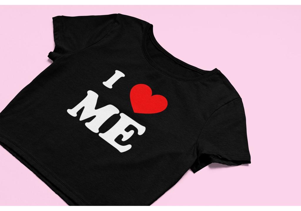 I Love Me Crop Top | Flowy Fit Crop Top | Funny Crop Top | Y2K Clothing | Cute Gift | Gift for Girlfriend | Crop Top | Y2K Tee