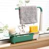 Adjustable Over Sink Dish Rack Extendable Drain Basket for Washing Vegetables Dishes Sponge Towel Storage Kitchen Organizer Tray