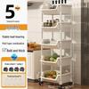 Movable Multi-layer Kitchen Storage Rack for Toys, Snacks, Fruits & Vegetables - Floor-standing and Multi-functional Shelf.