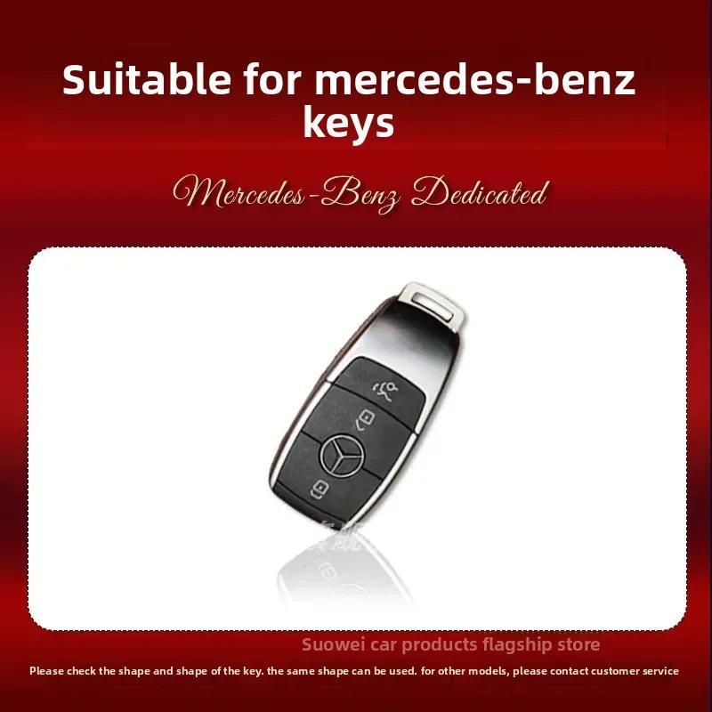REE4 Car Key Case Cover for Mercedes-Benz A B C E G S Class CLA CLS GLA GLB GLC GLE GLS EQA EQB EQC 3 Buttons Auto Accessories
