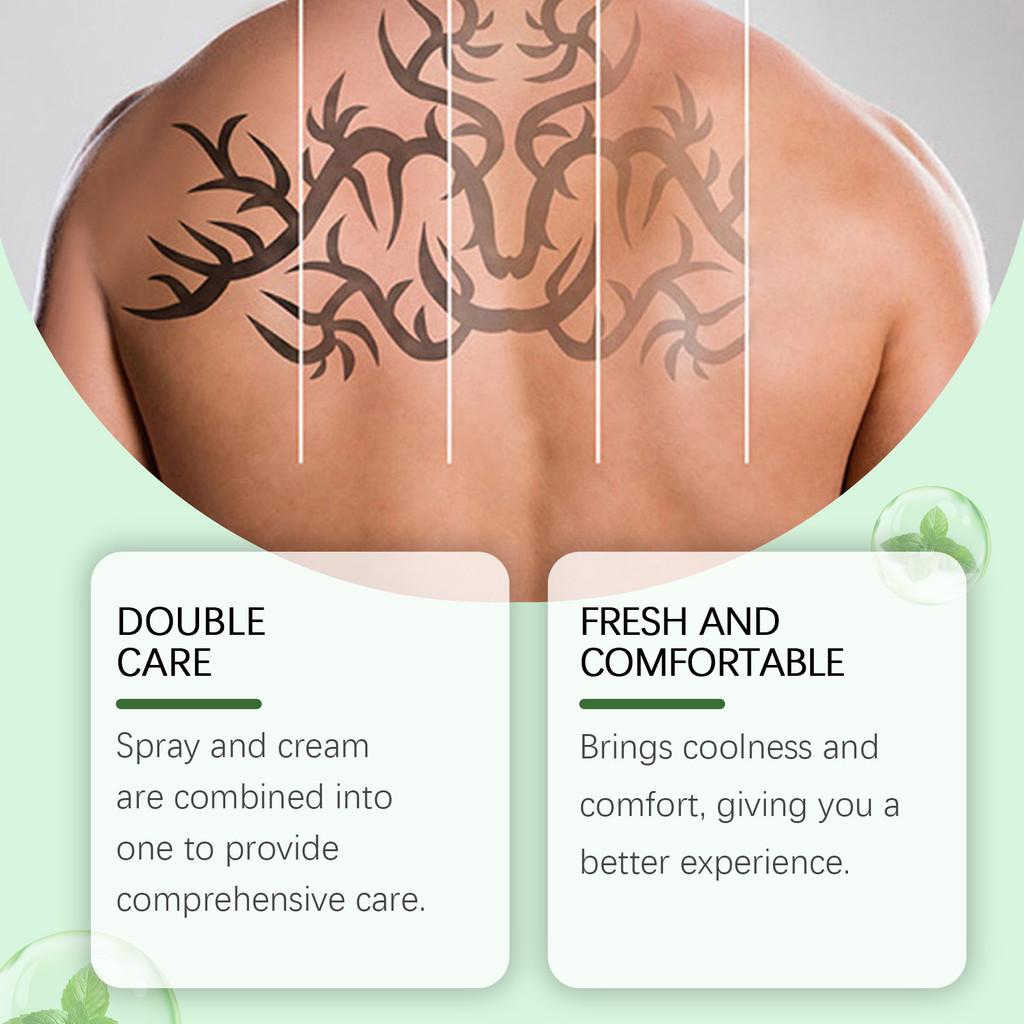Eelhope Professional Tattoo Covering Care Set With Nourishing Repair Spray And Cream For All Skin Types