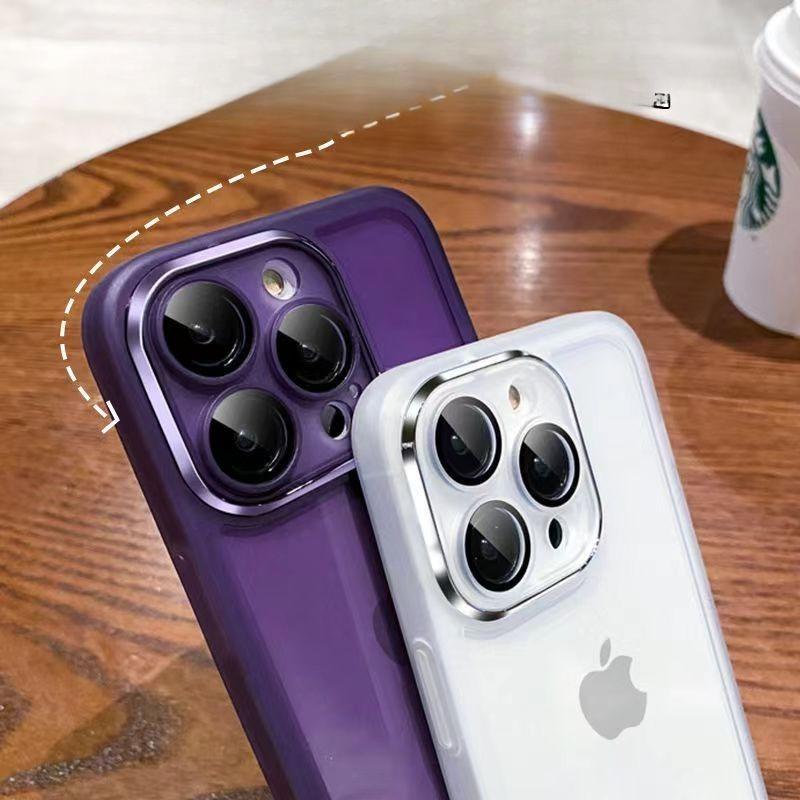 Applicable To IPhone16proMax Glamorous TPU Case Apple 15 Translucent I14 Full Inclusive Anti Fall Protection Case