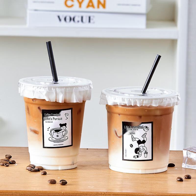 Clear PET Disposable Cold Drink Cups with Lids