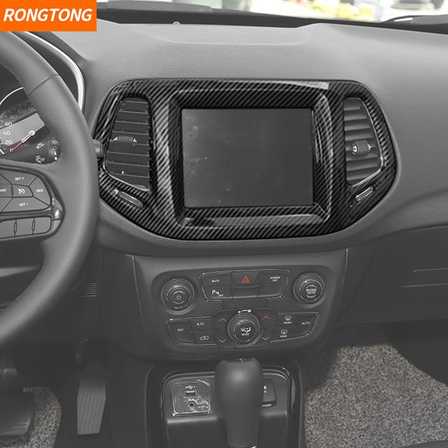 High-quality Navigation GPS Panel Trim Dashboard Console Decoration Ring for Jeep Compass 8.4 Inch Screen 2017-2020