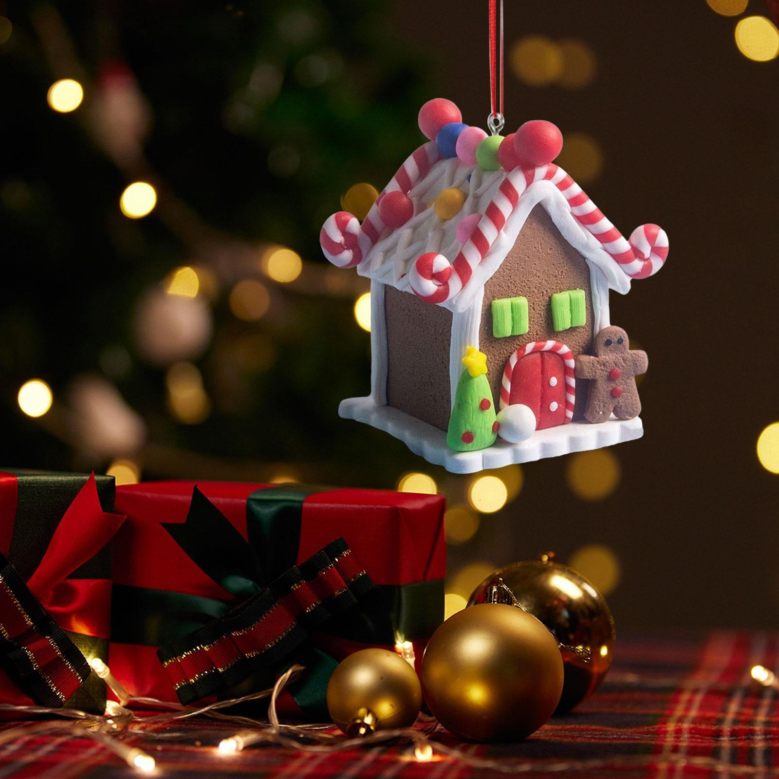 

Рождественские украшения Пряничный домик Украшение Праздничные принадлежности Подвеска Рождественский подвесной для 5.5cmx6cmx7.8cm