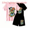 Fashion Anime Character Games Print Outdoor Street Kids T-shirt and Shorts Summer Home Casual Outfit Boy and Girl's Sports Set