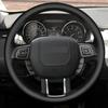 Black Steering Wheel Leather Cover For Land Rover Range Rover Evoque 2012-2018