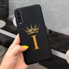 For Samsung Galaxy A50 A50S A30S Case Silicone Letters Crown Back Cover Phone Cases For Samsung A50 A 50 30 S A307F A507F Fundas