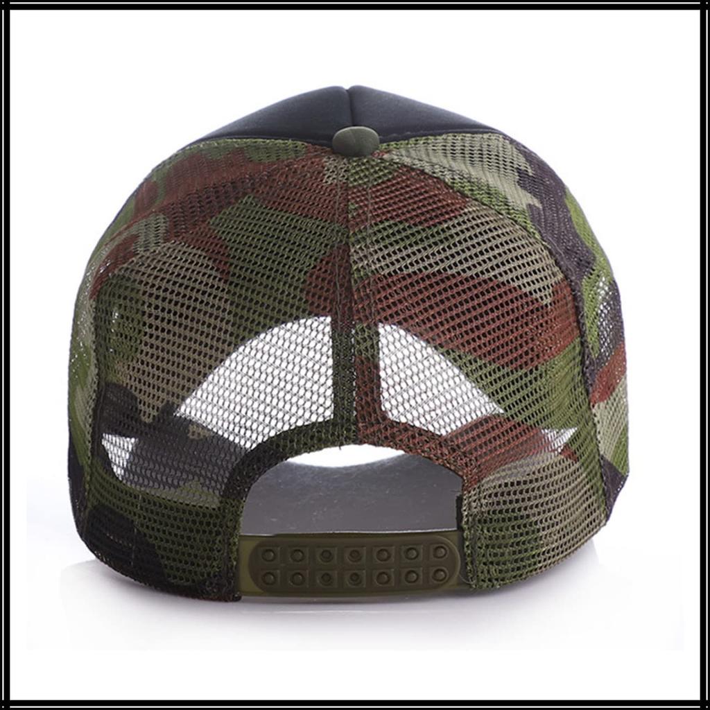 Mesh CA535 [White Fang] Hat, Camouflage, Cap, Running, Sports, Lightweight, Quick-Drying, Men's, Women's, (Camouflage)
