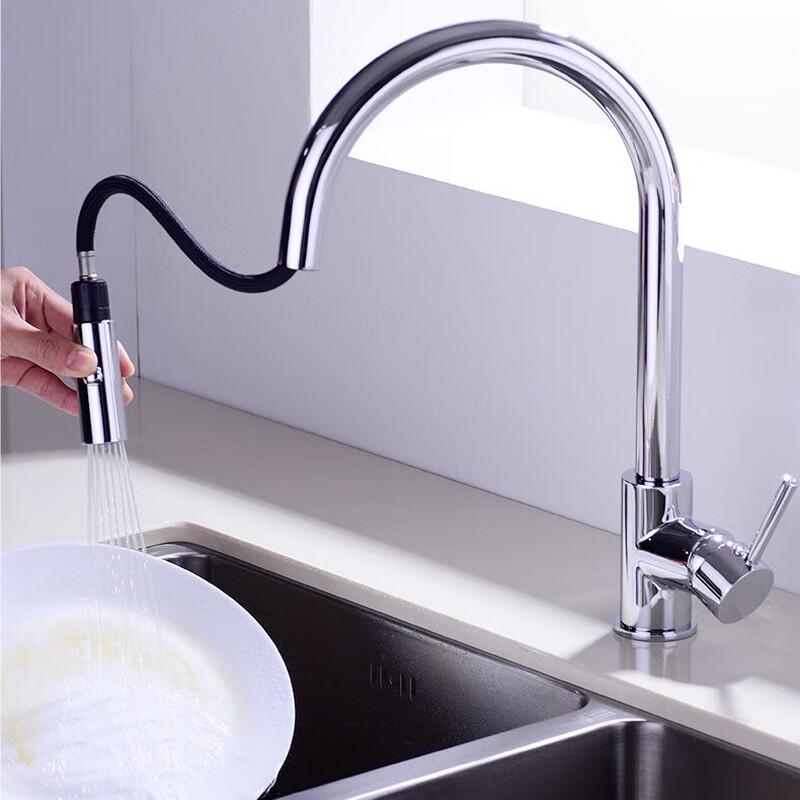 Xuanyong Hot and Cold Pull-Out Kitchen Faucet with Shower Spray