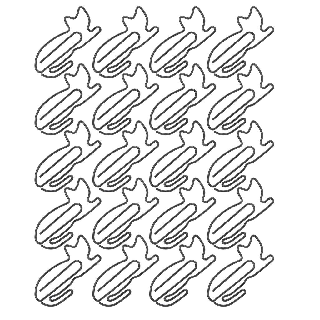 30PCS Plastic Coated Wire Paperclip Bookmark Clip File Business Card Holder Office Supplies